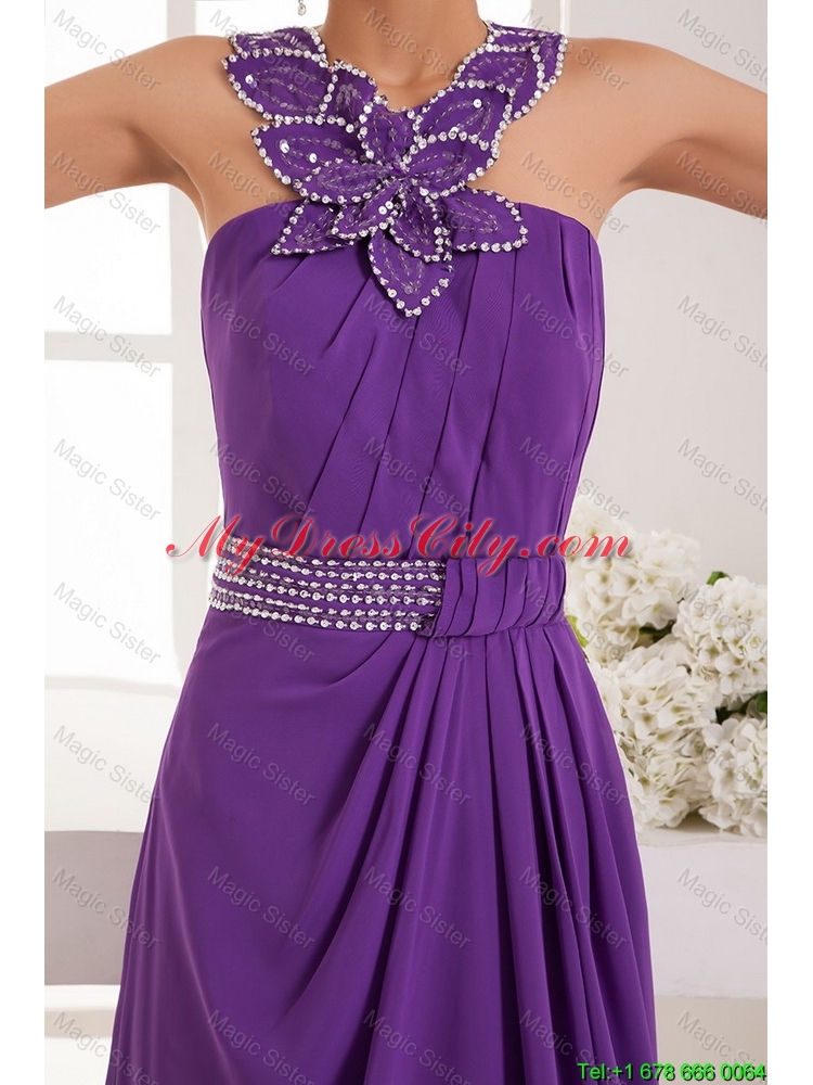 2015 Classical Empire Straps Prom Dresses with Beading