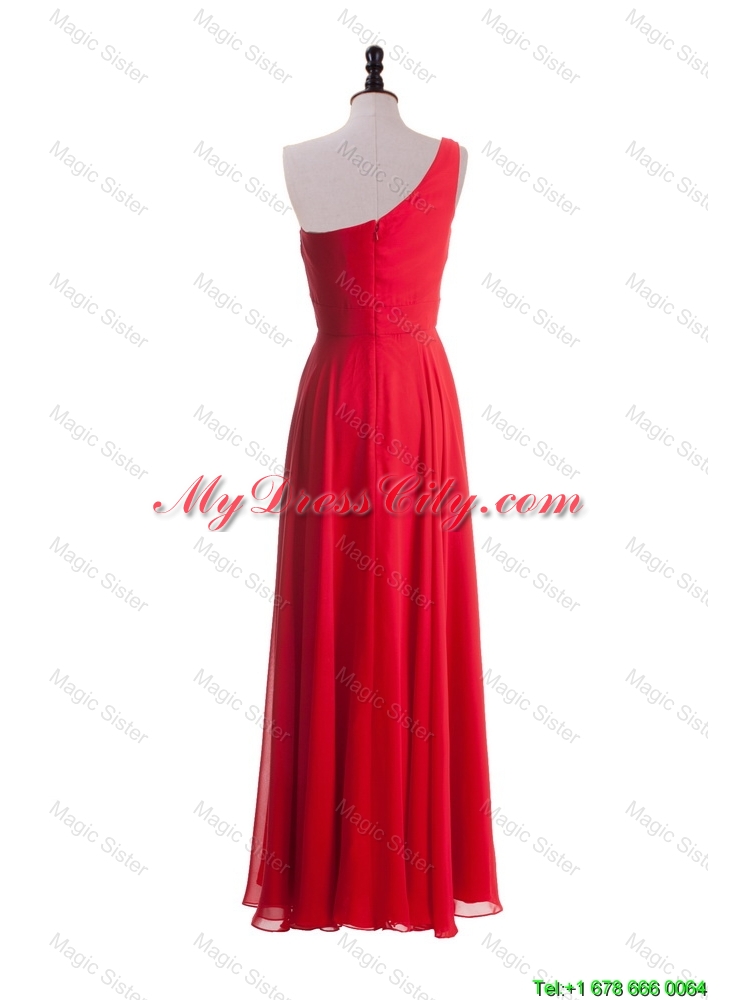 2016 Gorgeous Hand Made Flowers and Ruffles Red Prom Dresses