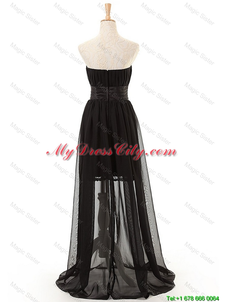 Brand New Sweetheart Belt Long Prom Dresses in Black