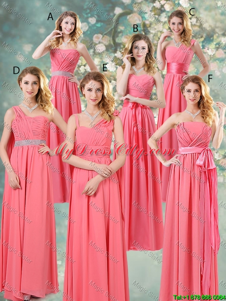 Discount 2016 Bridesmaid Dresses with Sashes and Ruching