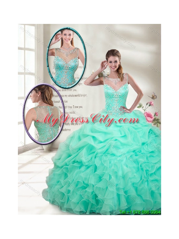 2015 Winter Classical Ball Gowns Mini Quinceanera Gowns with Beading