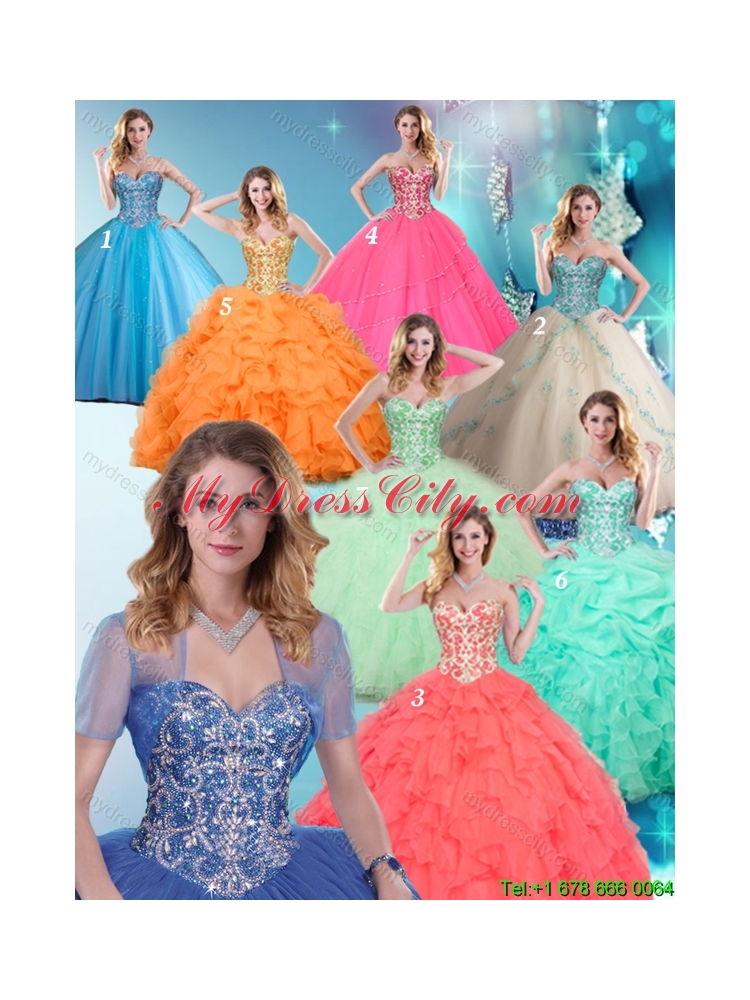 Perfect Ball Gown Sweet 16 Dresses with Beading for 2016