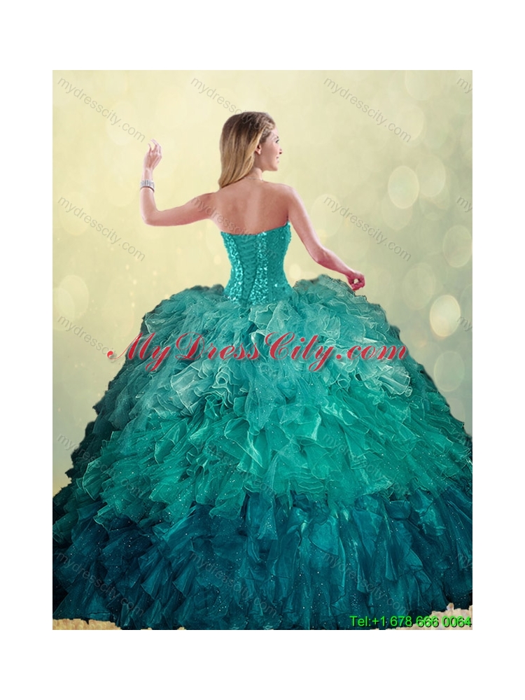 Luxurious Sweetheart Detachable Quinceanera Dresses with Beading