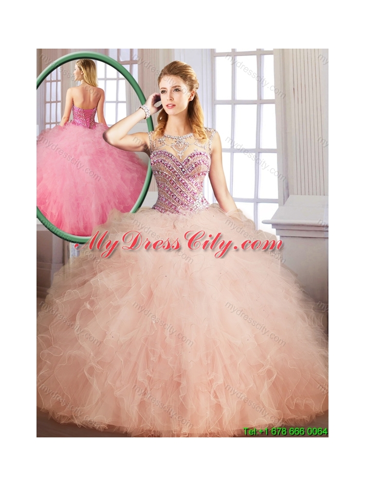 2016 Luxurious Floor Length Sweet 16 Dresses with Ball Gown