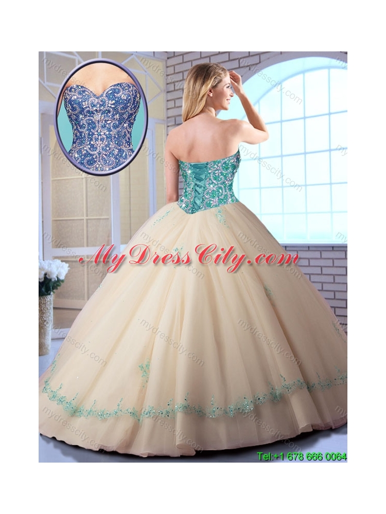 Classical Beading Sweetheart Quinceanera Gowns in Royal Blue