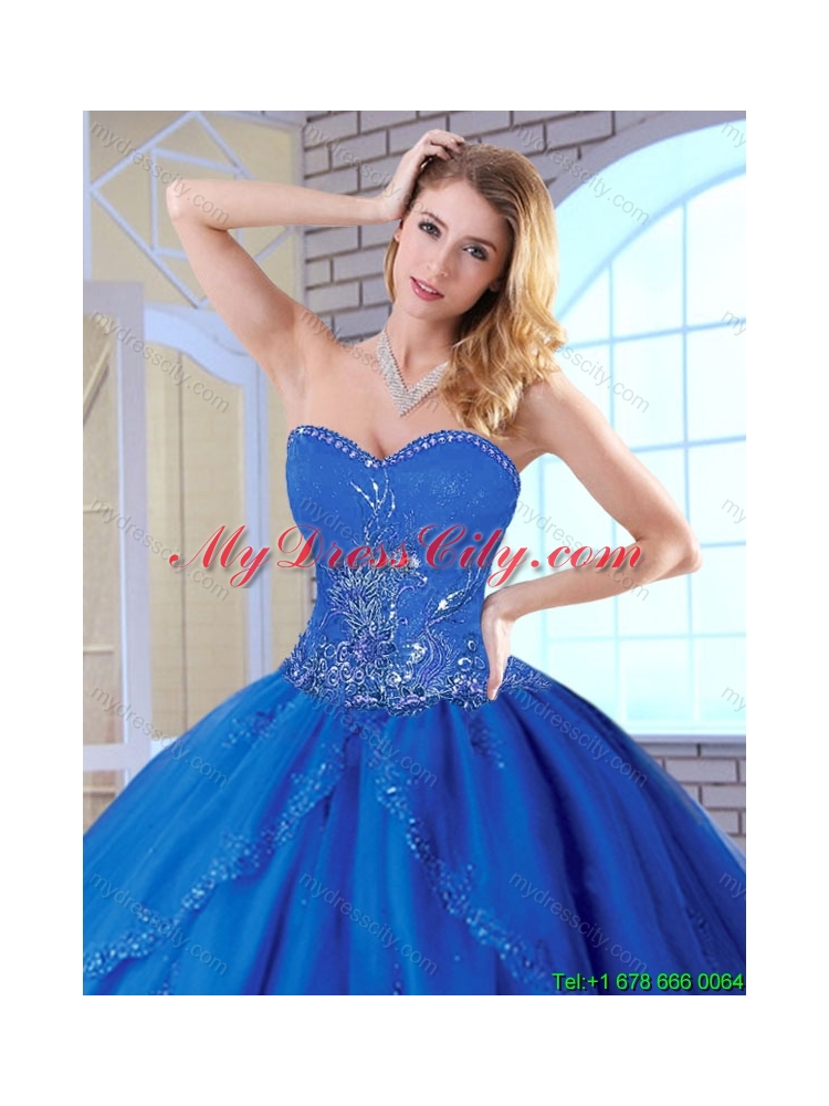 Exclusive Royal Blue Quinceanera Dresses with Appliques