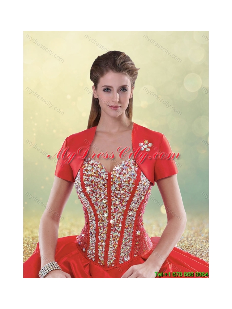 2016 Perfect Sweetheart Quinceanera Dresses with Beading and Pick Ups
