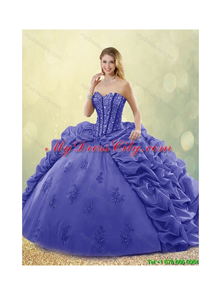 Exquisite Beading and Appliques Quinceanera Dresses for 2016