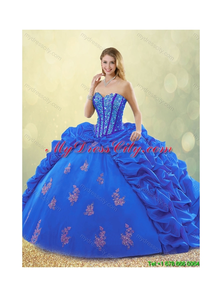 Exquisite Beading and Appliques Quinceanera Dresses for 2016