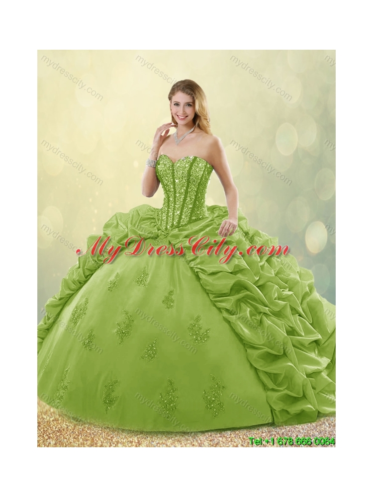 Exquisite Beading and Appliques Quinceanera Dresses for 2016