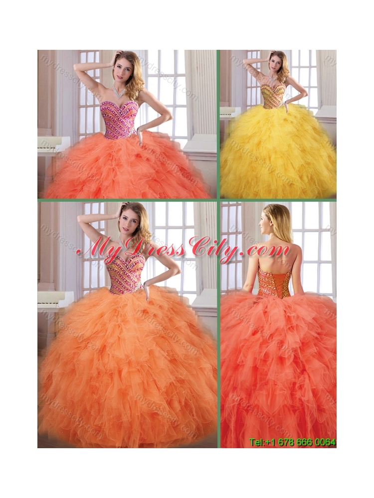 New Arrivals Fall Sweetheart Quinceanera Dresses with Floor Length