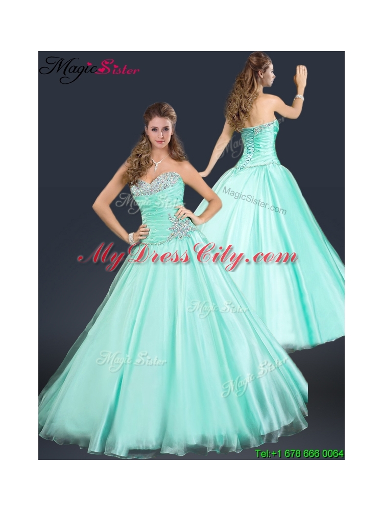 2016 Perfect Sweetheart Beading Prom Dress in Apple Green