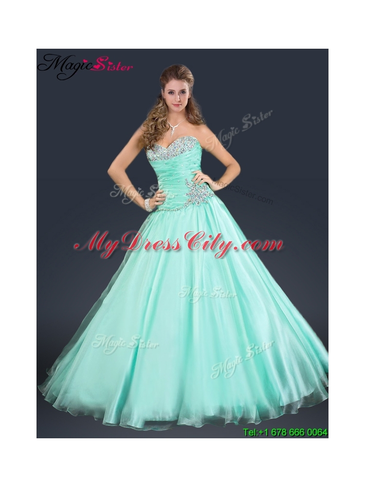 2016 Perfect Sweetheart Beading Prom Dress in Apple Green