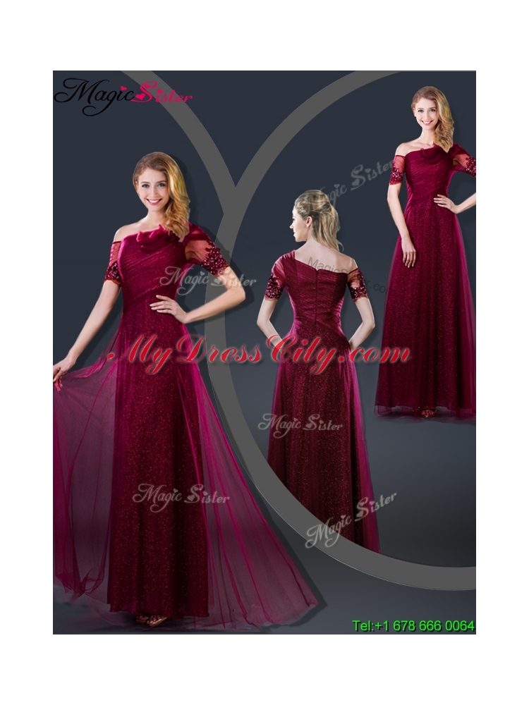 Perfect Empire Appliques Prom Dresses with Asymmetrical