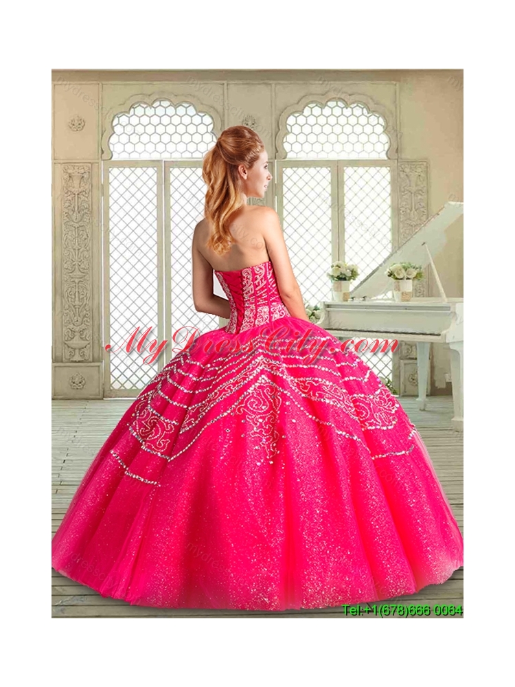Gorgeous Floor Length 2016 Quinceanera Dresses with Beading and Appliques 219.98