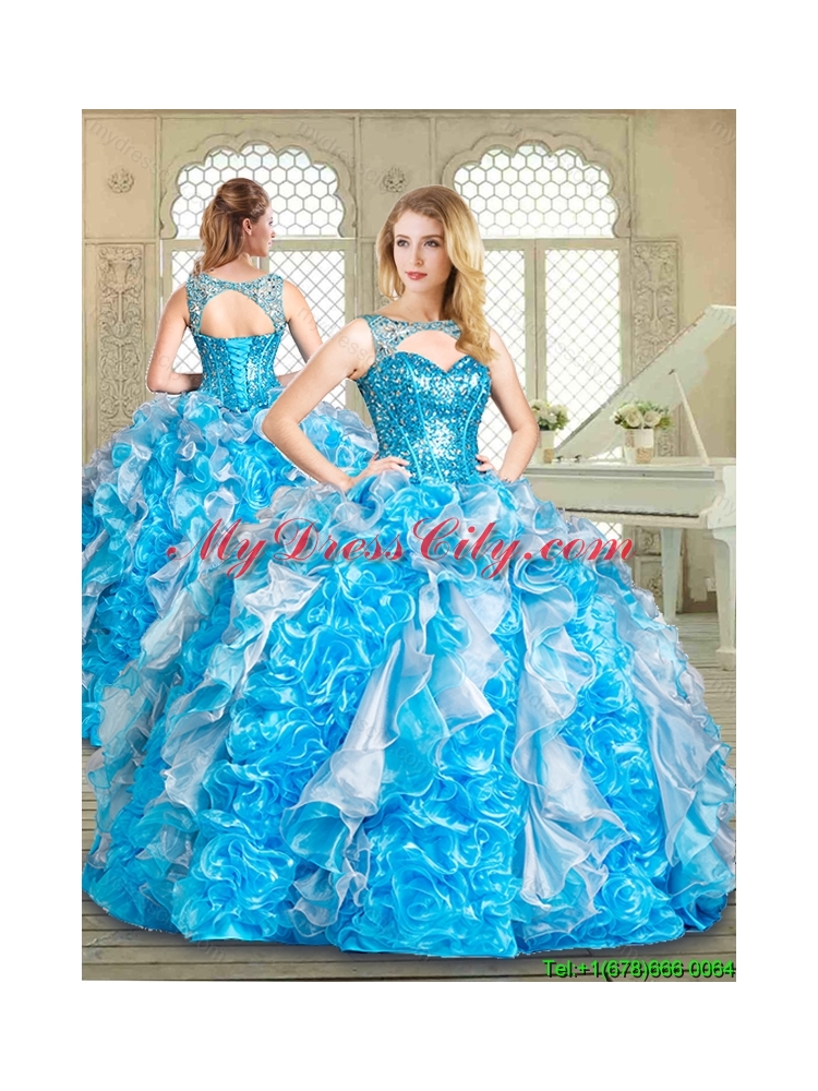Summer Hot Sale Multi Color Best Quinceanera Gowns with Paillette and Ruffles