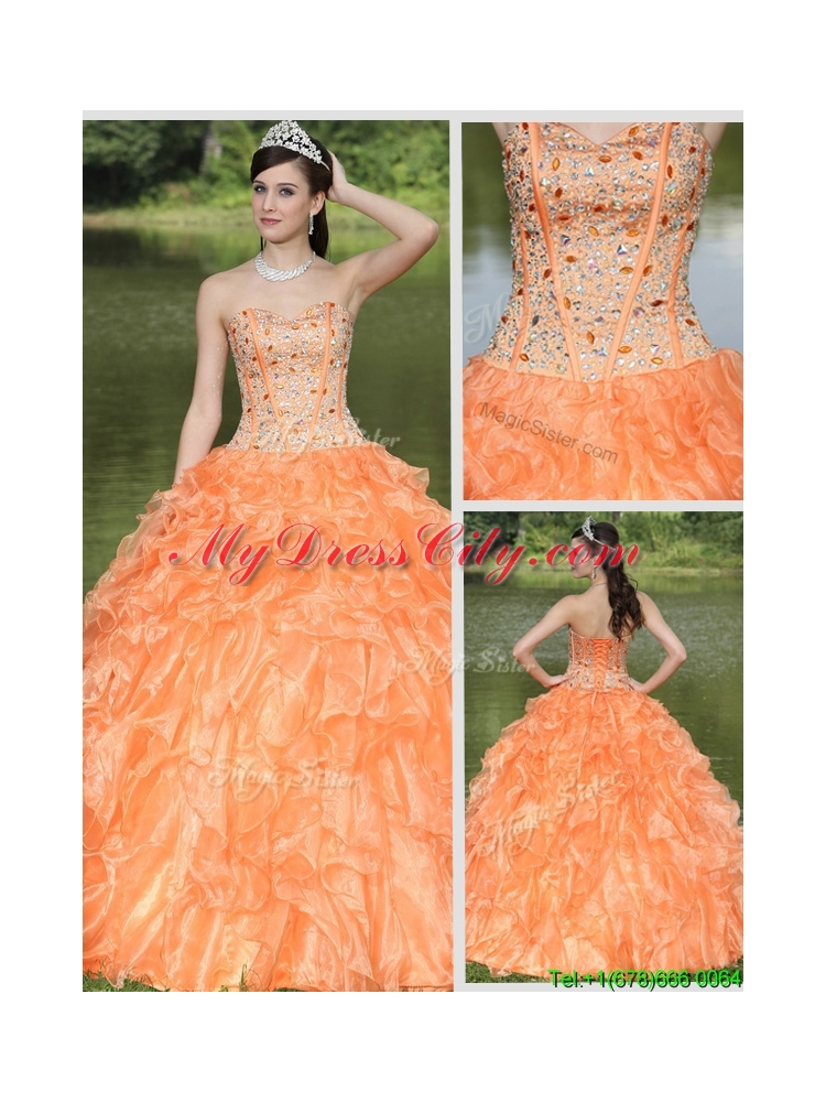 2016 Exquisite Beading and Ruffles Layered Quinceanera Gowns