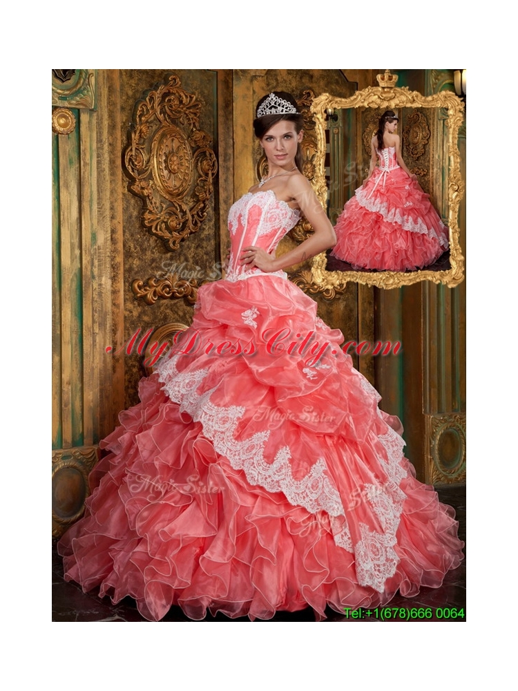2016 Pretty  Ball Gown Floor Length Ruffles Quinceanera Dresses