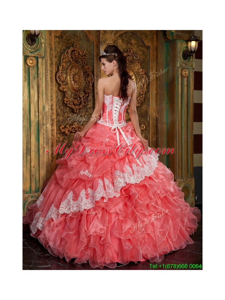 2016 Pretty  Ball Gown Floor Length Ruffles Quinceanera Dresses