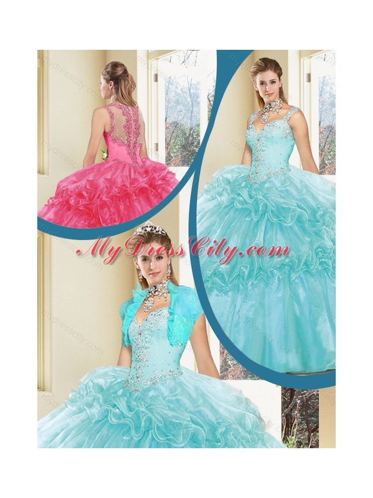 Pretty Zipper Up Quinceanera Dresses with Beading