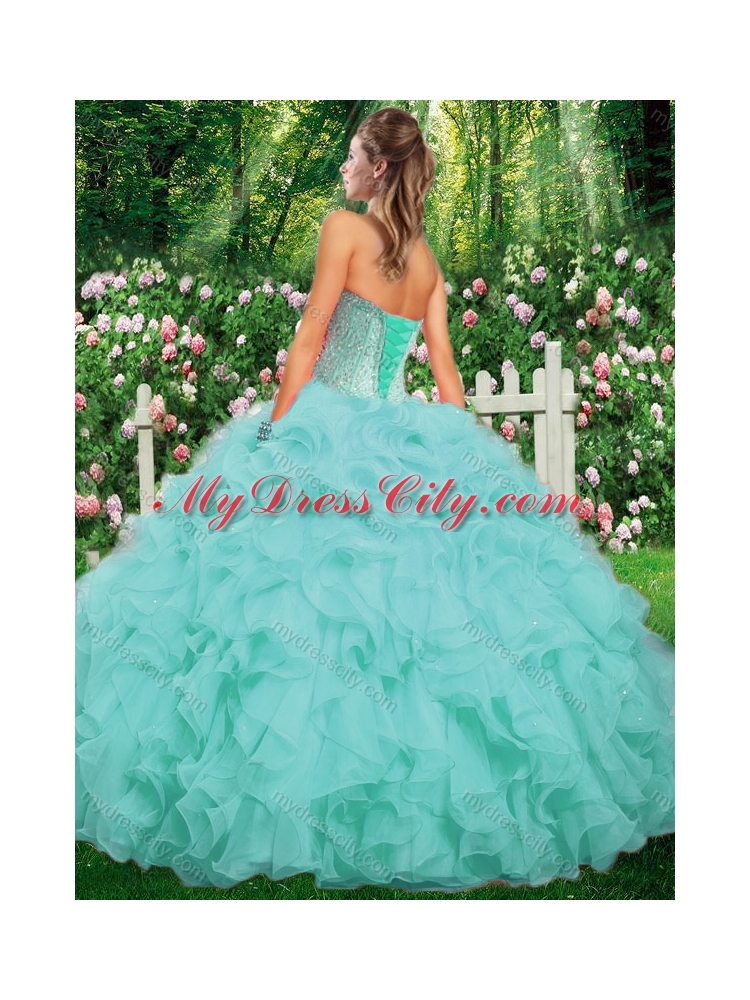 Cheap Champagne Sweetheart Sweet 16 Dresses with Beading