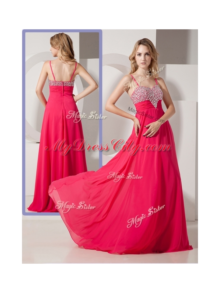 Brand New Style Spaghetti Straps Prom Dresses with Beading ...