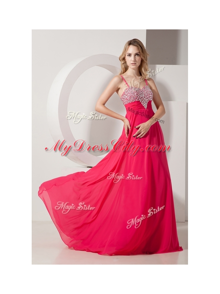 Brand New Style Spaghetti Straps Prom Dresses with Beading ...
