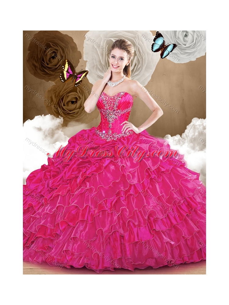 Gorgeous Sweetheart Quinceanera Dresses with Beading and Ruffles