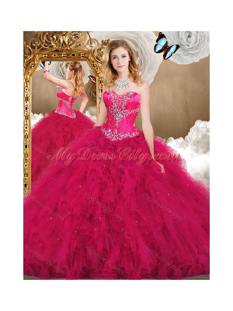 Inexpensive Sweetheart Ball Gown Quinceanera Dresses with Ruffles