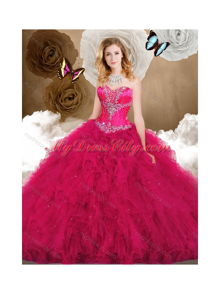 Inexpensive Sweetheart Ball Gown Quinceanera Dresses with Ruffles