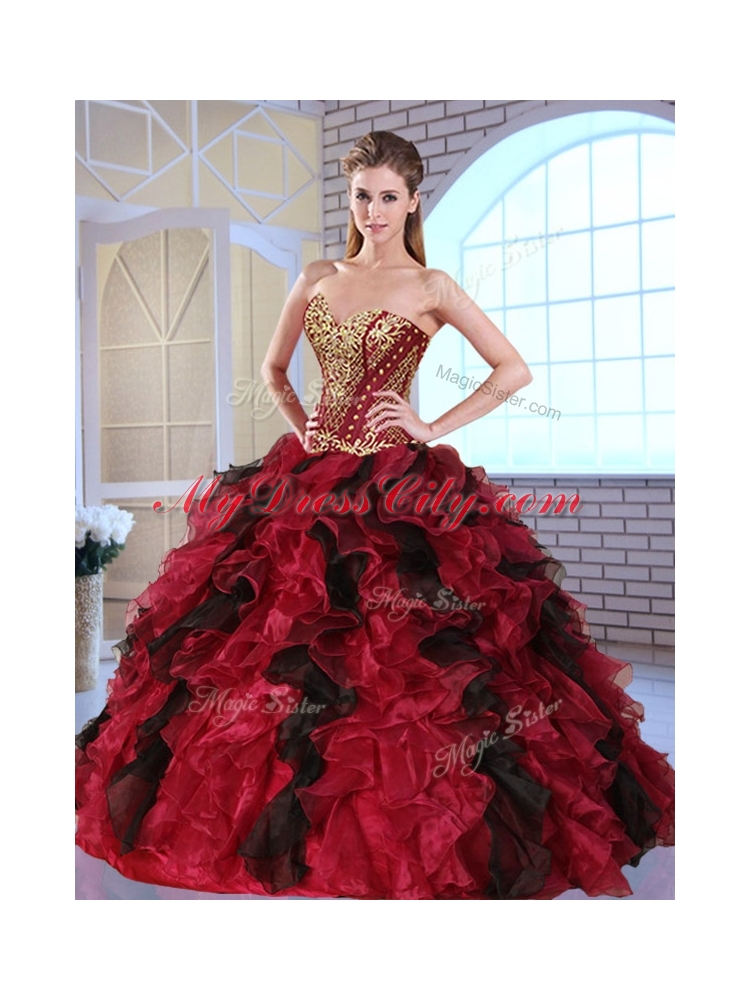 Most Popular Sweetheart Quinceanera Dresses with Appliques and Ruffles