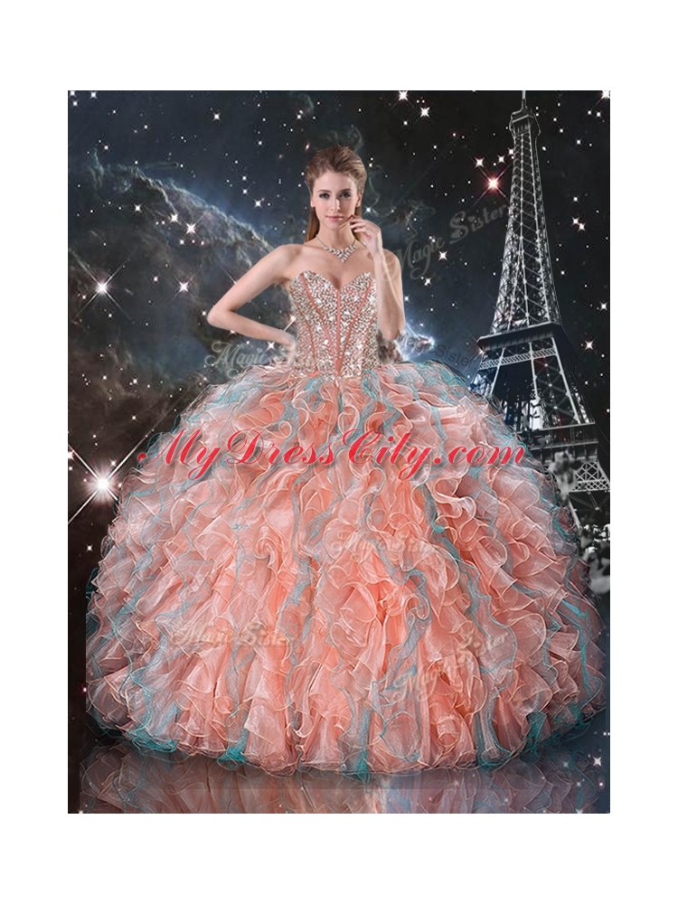 2016 Fashionable Ball Gown Sweetheart Detachable Sweet 16 Gowns for Fall