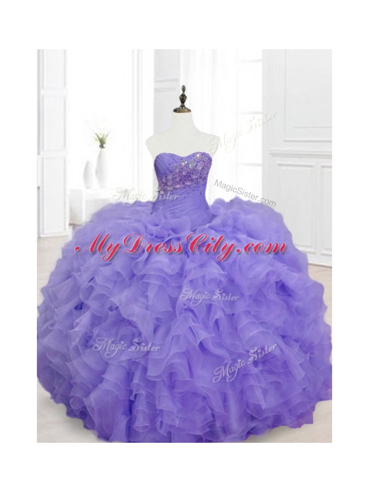 Custom Made Ball Gown Sweetheart Quinceanera Dresses with Beading