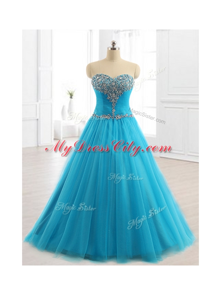 In Stock A Line Sweetheart Quinceanera Dresses with Beading for 2016