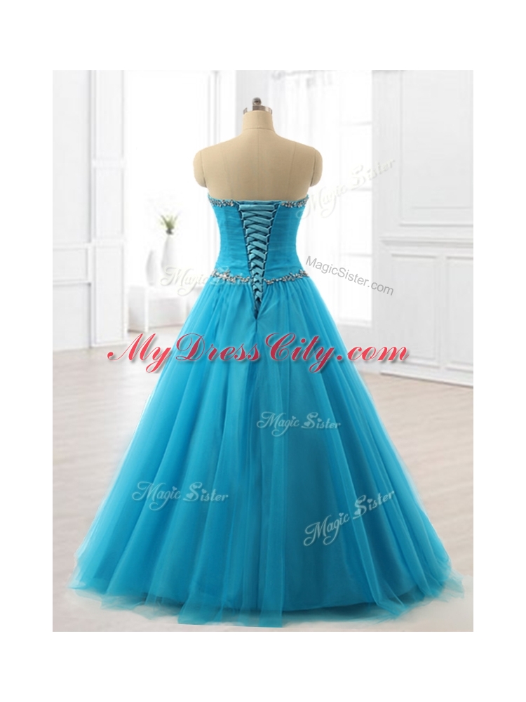 In Stock A Line Sweetheart Quinceanera Dresses with Beading for 2016