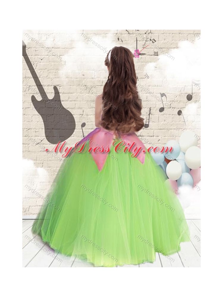 2016 Cheap Scoop Ball Gown Multi Color Little Girl Dresses