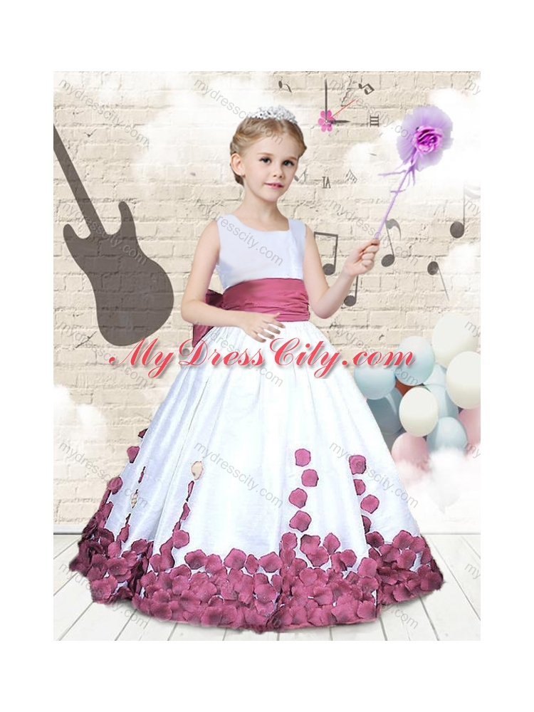 2016 Hot Sale Scoop Long4 Mini QuinceaneraDresses with Bowknot