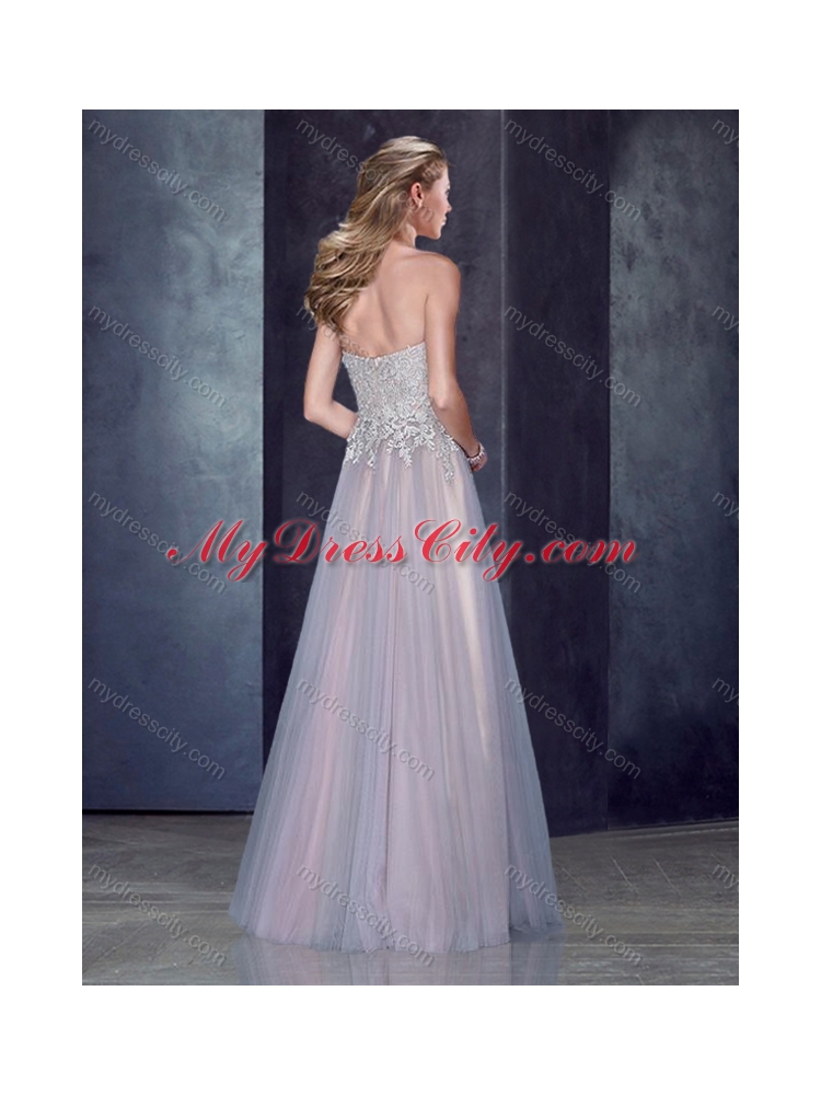 2016 Made Empire Applique Silver Cheap Bridesmaid Dresses in Tulle