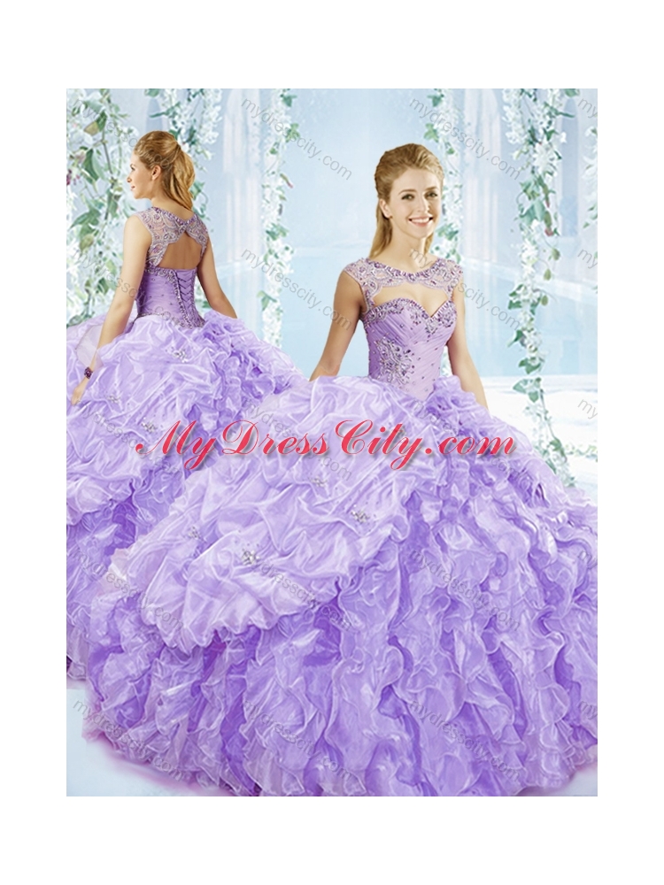 Puffy Skirt Bubble and Beaded Detachable Quinceanera Skirts in Lavender