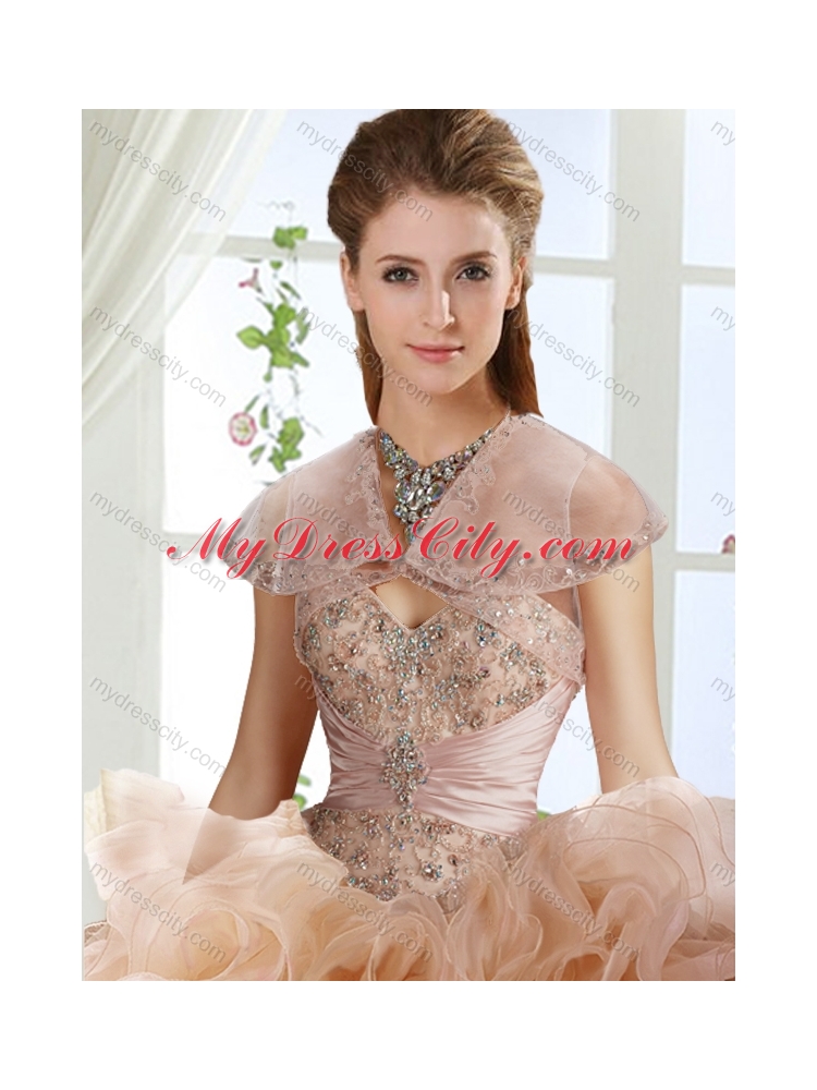 Elegant Big Puffy Rolling Flowers Detachable Quinceanera Skirts with Beading and Appliques
