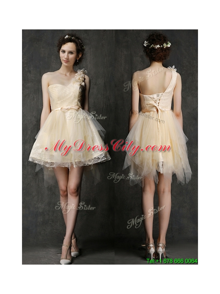 2016 New Arrivals A Line Short Prom Dress in Champagne