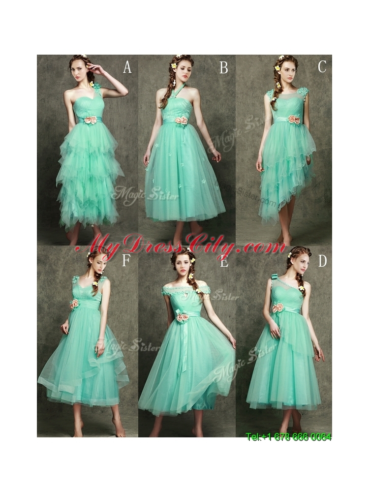 2016 Popular One Shoulder Prom Dress with Ruffled Layers and Hand Made Flowers