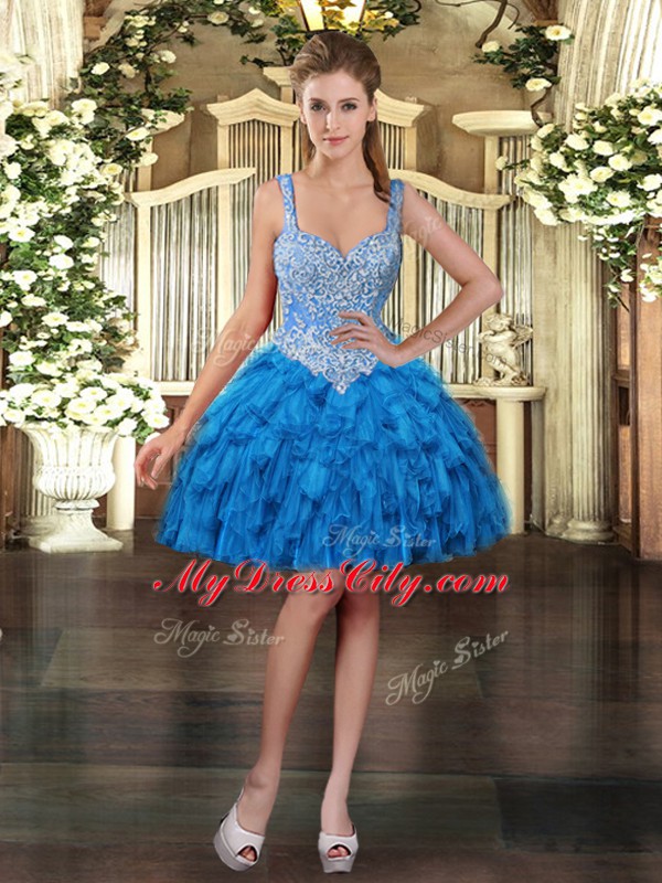 Luxurious Tulle Sleeveless Floor Length Quinceanera Gowns and Beading and Ruffles