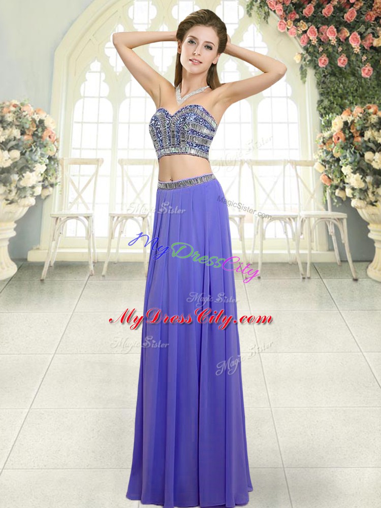 Sleeveless Beading Backless Prom Dress