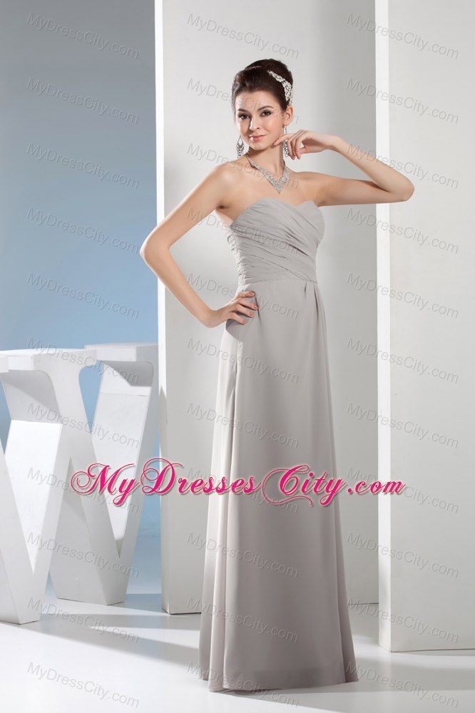 Cheap Empire Sweetheart Ruching Gray Dress For Prom in 2013