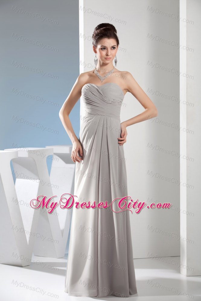 Cheap Empire Sweetheart Ruching Gray Dress For Prom in 2013