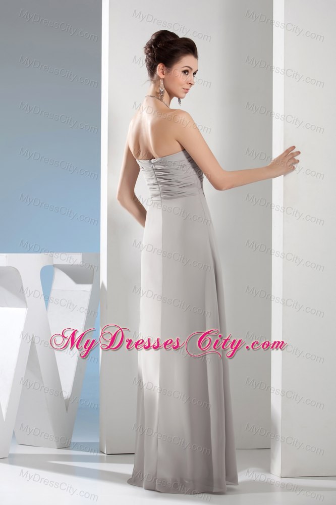 Cheap Empire Sweetheart Ruching Gray Dress For Prom in 2013