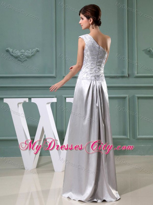 Elegant Beading and Sequins Single Shoulder Prom Dresses