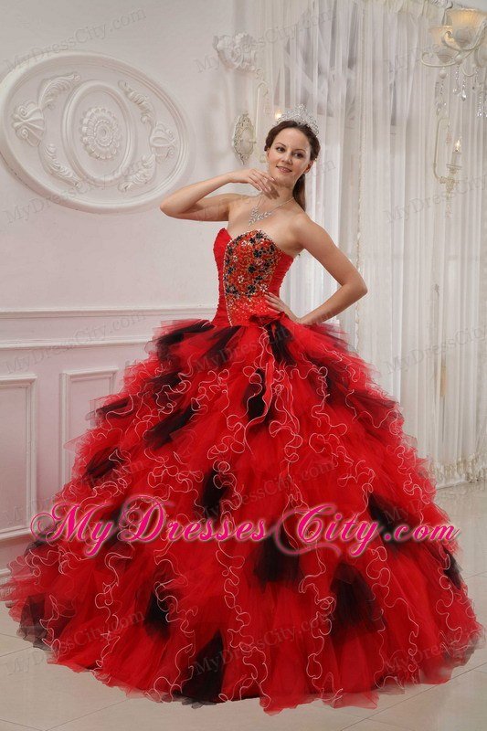 Luxurious Sweetheart Beading Colorful Quinceanera Dress with Ruffes