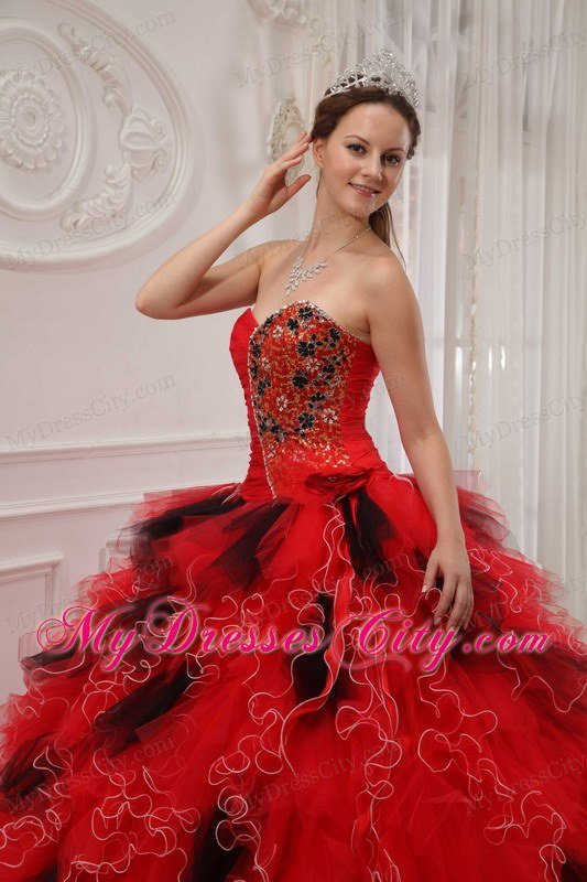 Luxurious Sweetheart Beading Colorful Quinceanera Dress with Ruffes